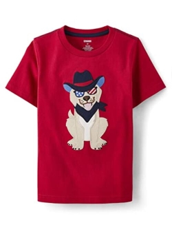 Boys' and Toddler Embroidered Graphic Short Sleeve T-Shirts