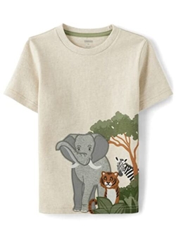 Boys' and Toddler Embroidered Graphic Short Sleeve T-Shirts