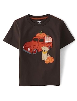 Boys' and Toddler Embroidered Graphic Short Sleeve T-Shirts