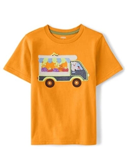 Boys' and Toddler Embroidered Graphic Short Sleeve T-Shirts