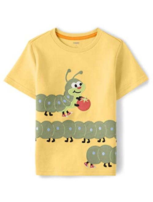 Gymboree Boys' and Toddler Embroidered Graphic Short Sleeve T-Shirts