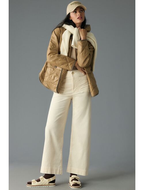 The Colette Cropped Wide-Leg Corduroy Pants by Maeve