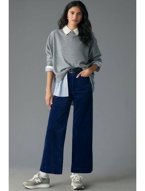 The Colette Cropped Wide-Leg Corduroy Pants by Maeve