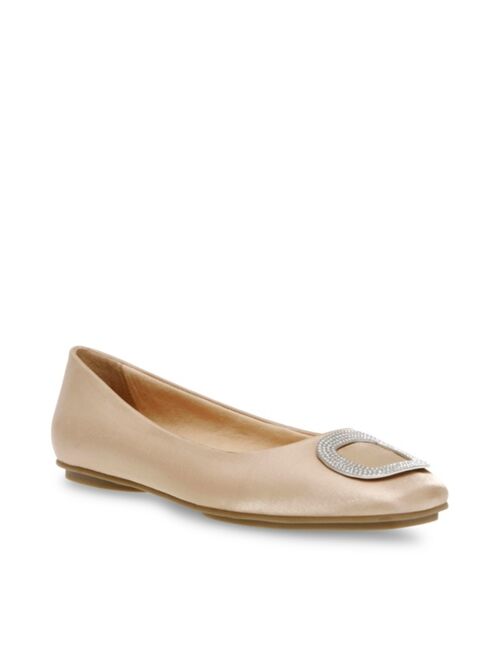 Anne Klein Women's Ari-C Buckle Detail Ballet Flat