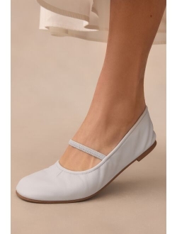 Reformation Buffy Ruched Ballet Flats