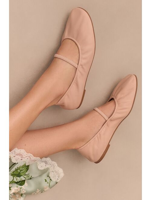 Reformation Buffy Ruched Ballet Flats