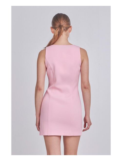 ENDLESS ROSE Women's Sleeveless Suit Mini Dress