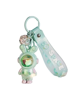 Vlmazlm Cool Astronaut Kawaii Key Chain with Sunset Light for Women Men, Cute Keychains for Backpacks Pendant Car Keychains