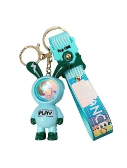 Vlmazlm Cool Astronaut Kawaii Key Chain with Sunset Light for Women Men, Cute Keychains for Backpacks Pendant Car Keychains