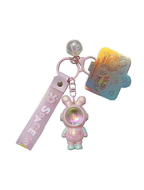 Vlmazlm Cool Astronaut Kawaii Key Chain with Sunset Light for Women Men, Cute Keychains for Backpacks Pendant Car Keychains