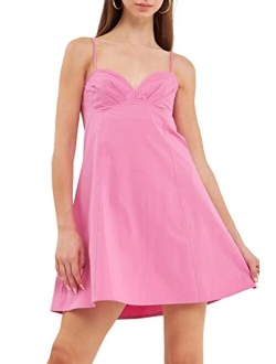 Women's Sweetheart Neckline Mini Dress