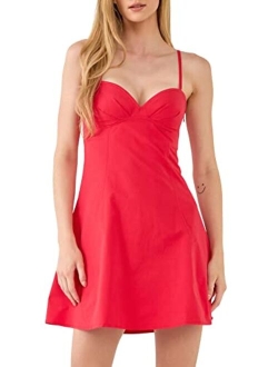 Women's Sweetheart Neckline Mini Dress