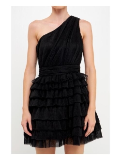 Women's Tiered Tulle Mini Dress