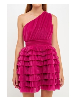 Women's Tiered Tulle Mini Dress