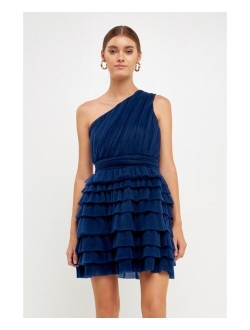 Women's Tiered Tulle Mini Dress