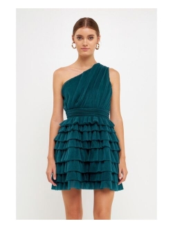 Women's Tiered Tulle Mini Dress