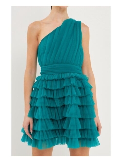 Women's Tiered Tulle Mini Dress