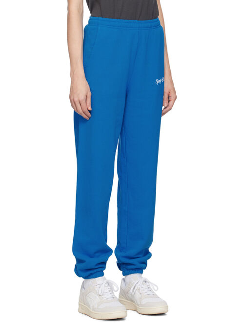 Sporty & Rich Blue Printed Lounge Pants