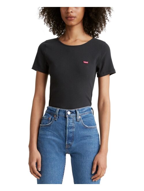 LEVI'S Women's Slim Fit Honey Ribbed Logo T-Shirt