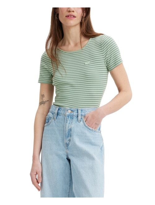 LEVI'S Women's Slim Fit Honey Ribbed Logo T-Shirt