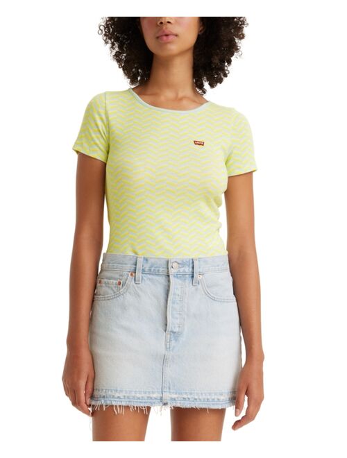 LEVI'S Women's Slim Fit Honey Ribbed Logo T-Shirt