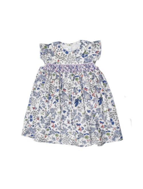 CUCLIE Anna Smocked Dress, Toddler Girls, Blue Multi