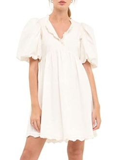 Women's Ruffle Detail Mini Dress