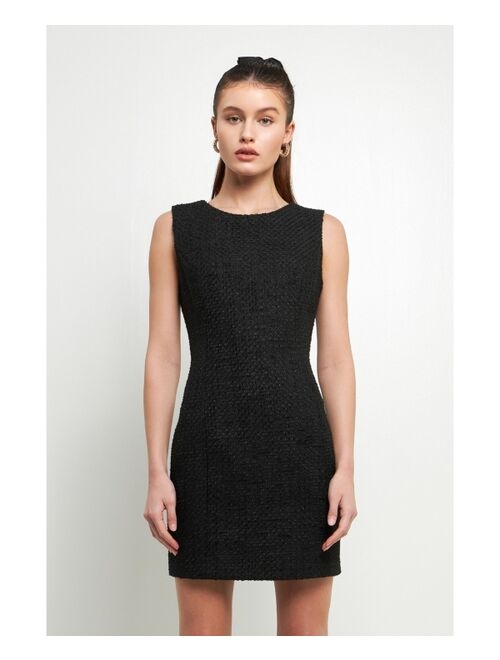 ENDLESS ROSE Women's Tweed Mini Dress