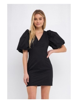 Women's Back Scrunchie Mini Dress