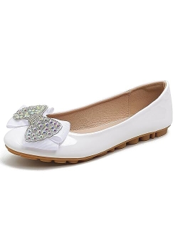 YSTIAN Flat Shoes Women Comfortable Slip on Round Toe Bow Women's Flats