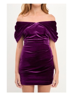 Women's Velvet Mini Dress