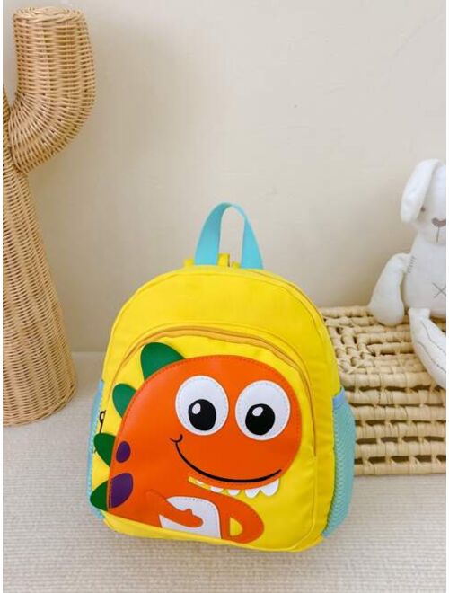 Shein Cartoon Dinosaur Design Children Backpack, Double Shoulder Bag