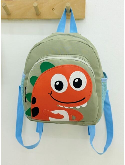 Shein 1pc Toddler Cartoon Dinosaur Pattern School Bag, Casual Backpack For Daily Use, Travel And Vacation, School Start Season