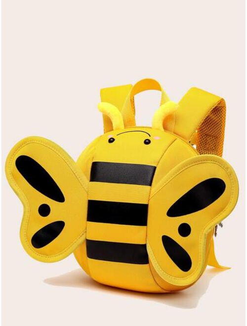 Shein Cartoon Bee Design Backpack, Cute Kid's School Bag