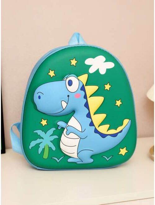 Shein Cartoon Dinosaur Pattern Schoolbag For Toddlers, Daily Commute & Travel Backpack, College Style, Back To School