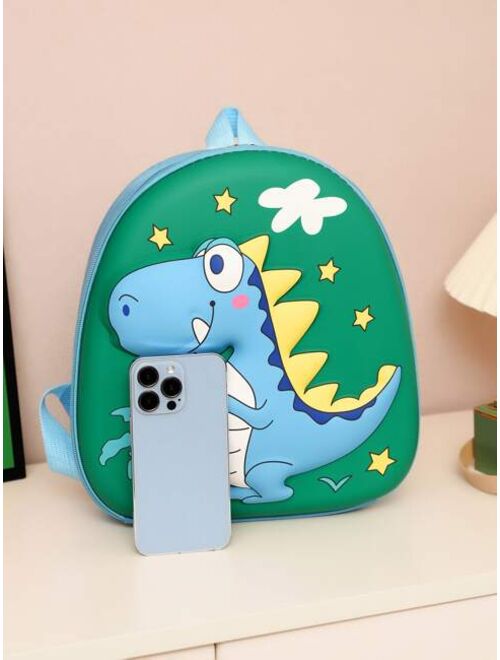 Shein Cartoon Dinosaur Pattern Schoolbag For Toddlers, Daily Commute & Travel Backpack, College Style, Back To School