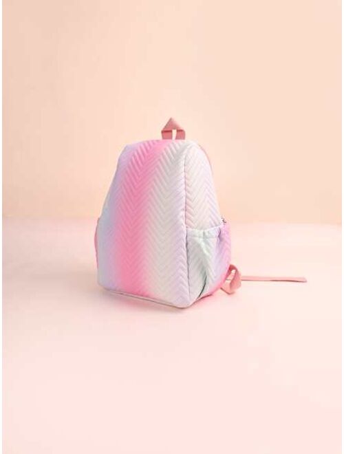 Shein 1pc Gradient Color Student Backpack