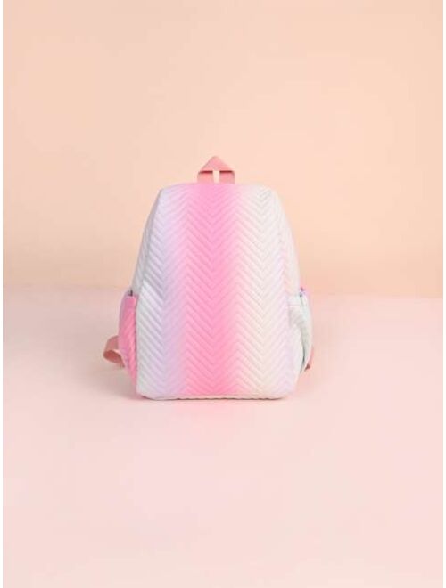 Shein 1pc Gradient Color Student Backpack