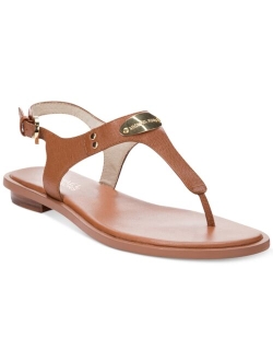 Women's MK Plate Flat Thong Sandals