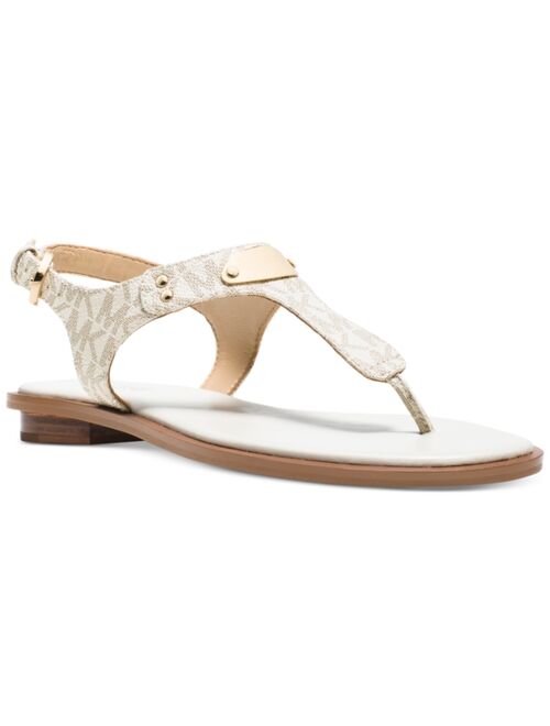 MICHAEL MICHAEL KORS Women's MK Plate Flat Thong Sandals