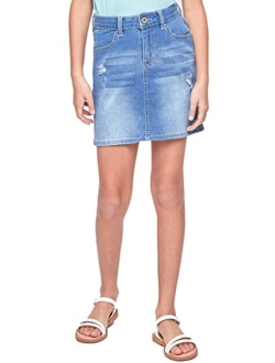 YMI Girls High-Rise Essential Denim Skirt