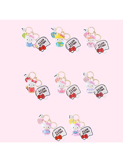 Zmioviq Cute Keychain for Women and Girls, Kawaii Cat Keychain Bag Accessories Charms, Lovers Best Friend Gift