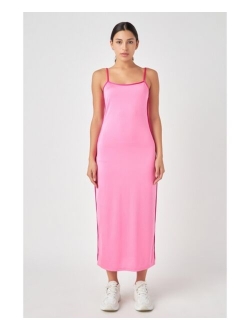 Women's Contrast Binding Maxi Dress