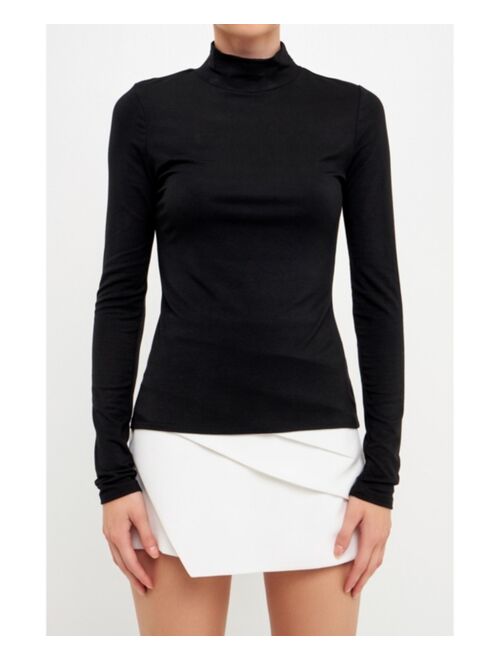 ENDLESS ROSE Women's Turtle Neck Top