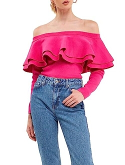 Women's Off-The-Shoulder Knit Top