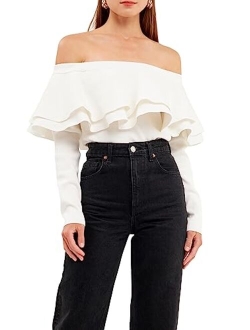 Women's Off-The-Shoulder Knit Top