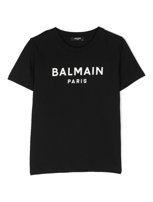 Balmain Kids logo-print cotton T-shirt