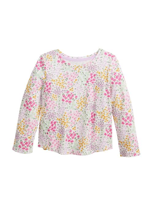 Toddler Girl Jumping Beans Long Sleeve Shirttail Graphic Tee