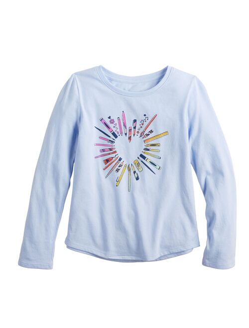 Toddler Girl Jumping Beans Long Sleeve Shirttail Graphic Tee