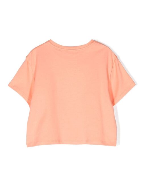 Chloe Kids cropped broderie anglaise T-shirt